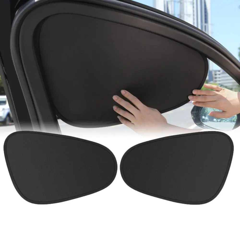 2/4PCS Static Cling Car Window Shade Anti-Glare 4-Layer Electrostatic Curtains Folds Small UV-Blocker Car Sunshade Cover Summer