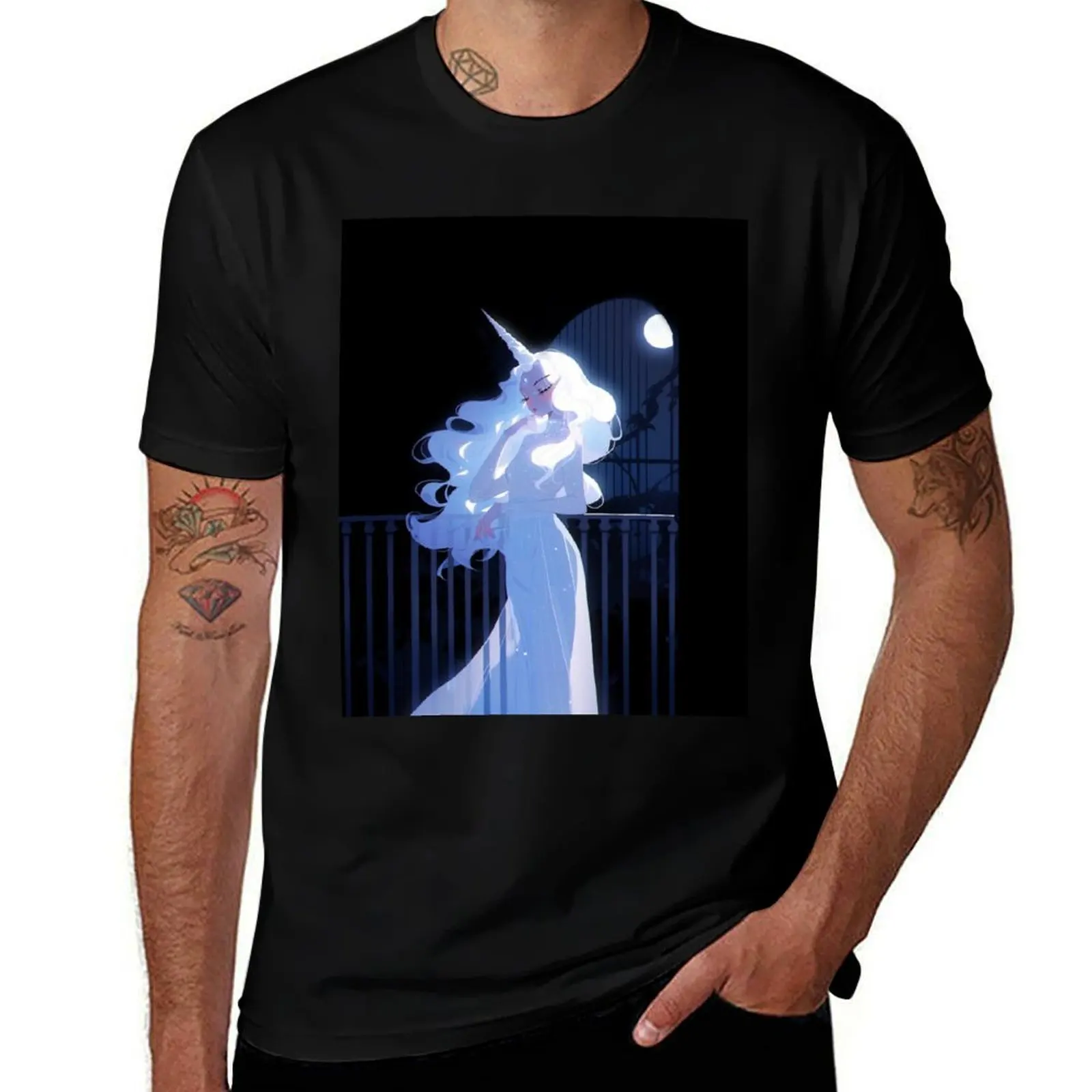 

The Last Unicorn inspired - The Lady Amalthea T-Shirt man t shirt funny gifts vintage graphic tee Men's cotton t-shirt