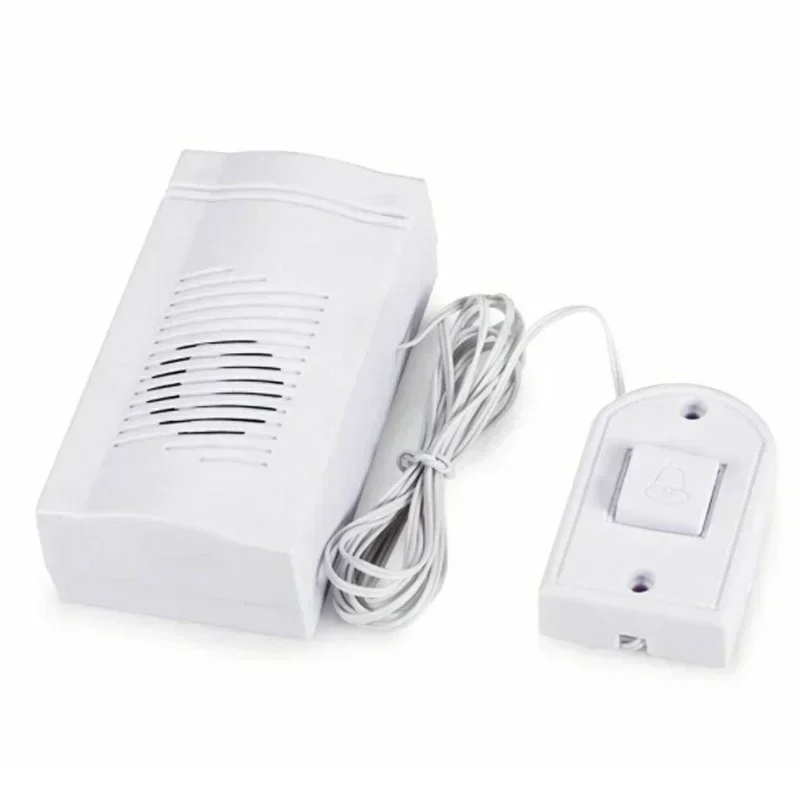 1pc White Wired Doorbell Guest Welcome Energy Saving Door Bell Home Improvement Home Security Doorbell Kits