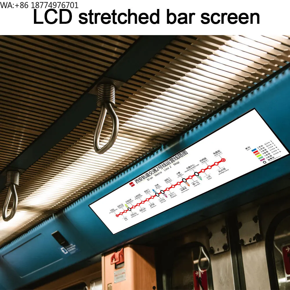 

LCD Stretched Bar 1920x540 Commercial Screen Advertising Information Display for Subway Public Transportation