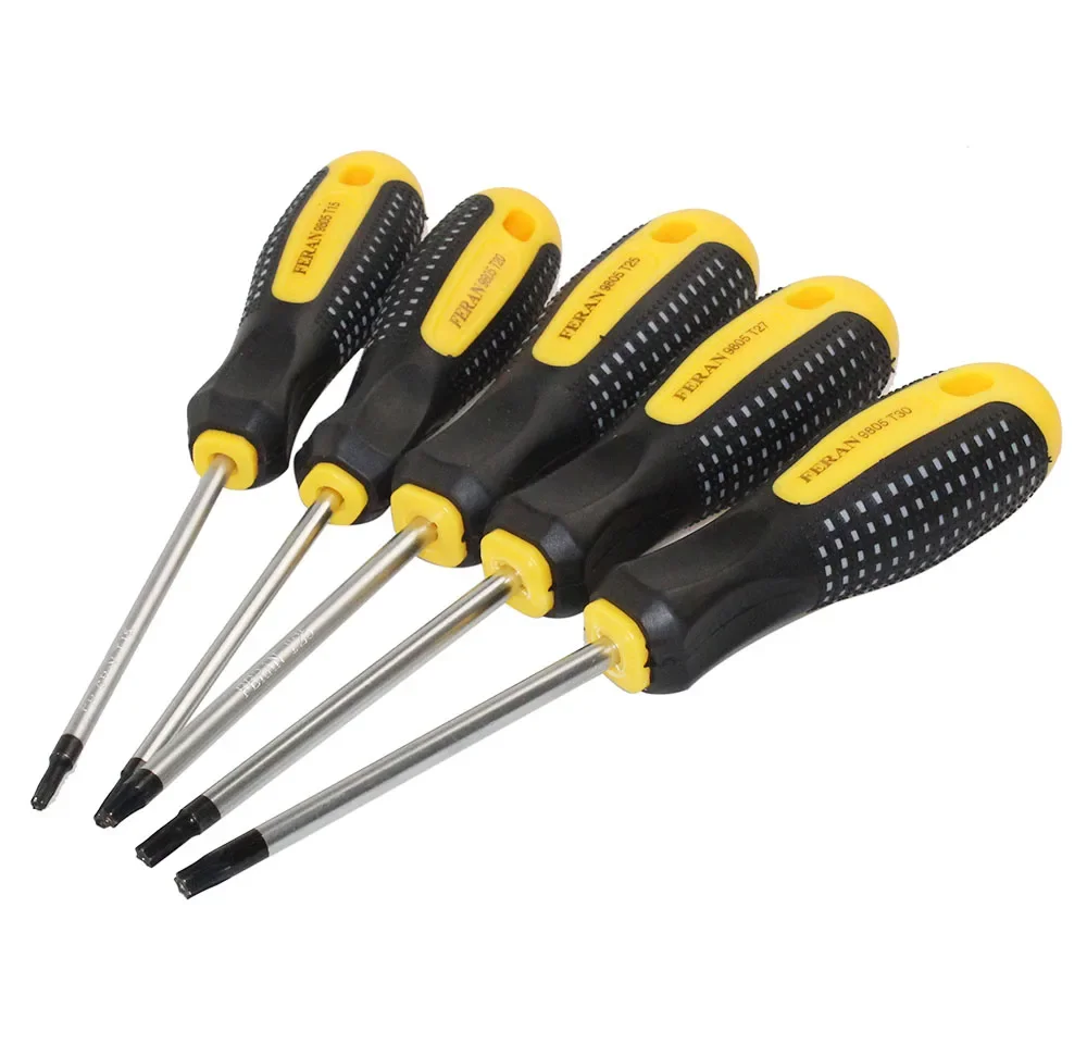 CR-V Security Hole Torx Screwdriver Set Magnetic T5-T30 Screw Driver Set Kit For Telephone Repair Hand Tool Set