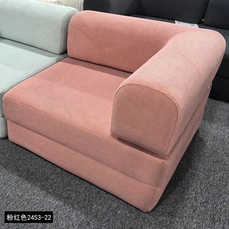 Compression sofa, small apartment retro American style, removable and washable module sofa, lazy sofa bed