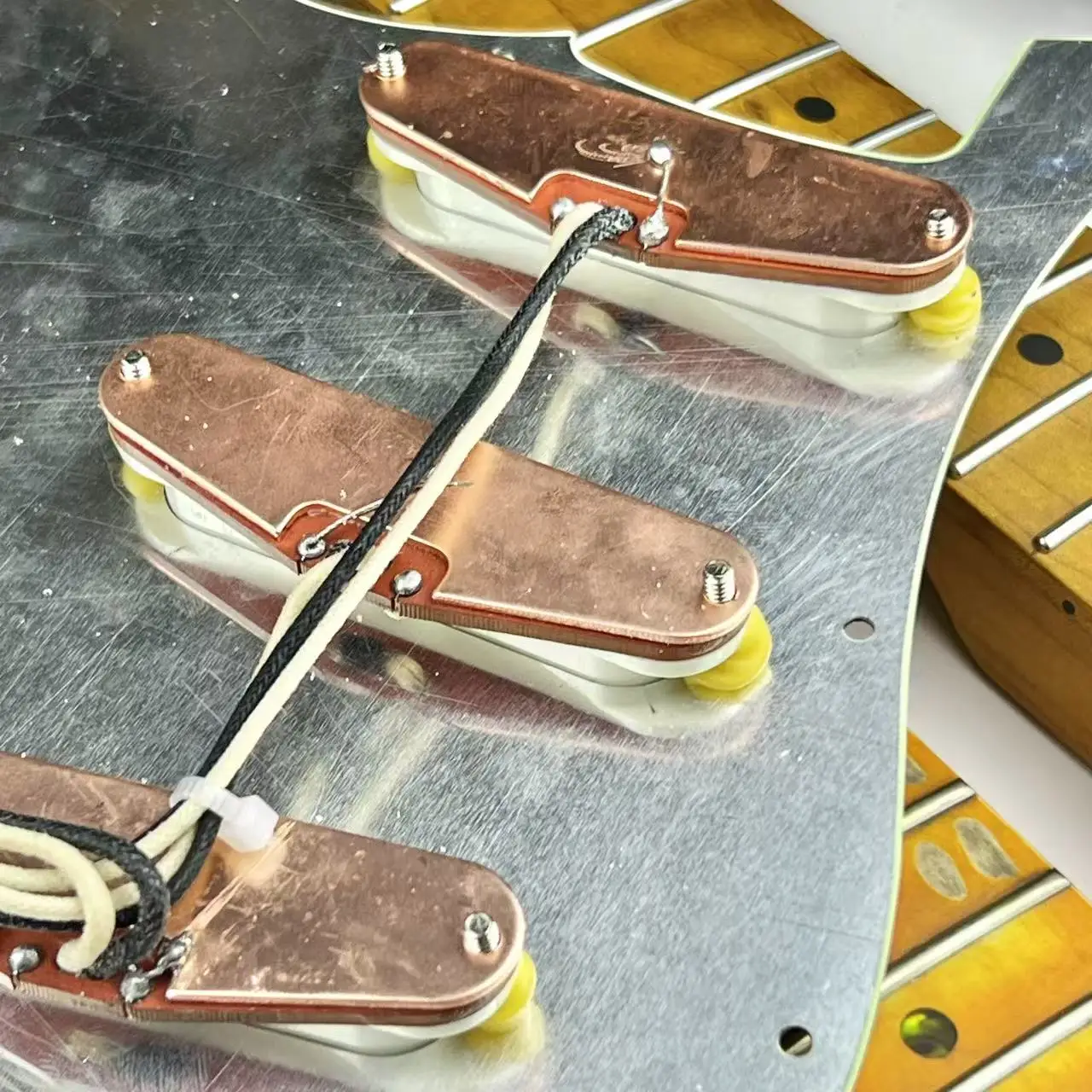 DIY Guitar ST Pickguard Kit SSS Prewired High-End Electronics Easy Install - Customizable Guitar Pickup Kit