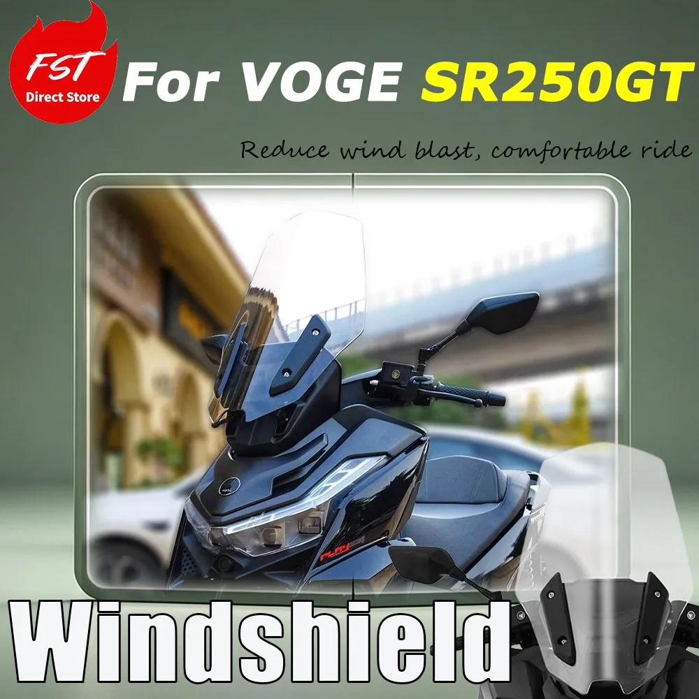 For VOGE SR250GT  23-24 model special modification accessories - raised windshield for the front windshield