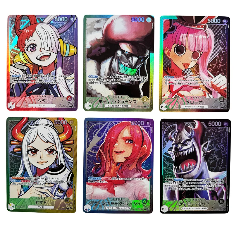 One Piece Anime Card Japanese Version Leader OPCG Replica Boa Hancock Luffy Law Zoro Moria Katakuri Game Anime Collection Cards