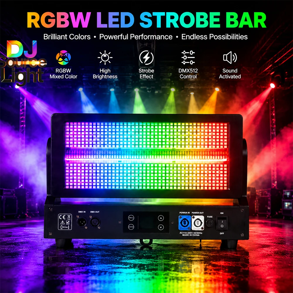 500W moving head strobe light featuring 112+32 strobe segments (GLP channel mode)  DMX512 control suitable for DJ KTV and discos