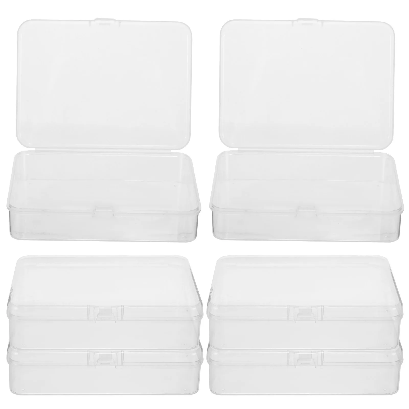 

6Pcs Clear Storage Box Jewelry Organizer Small Plastic Box for Beads Earrings Necklaces Durable Practical Transparent Container