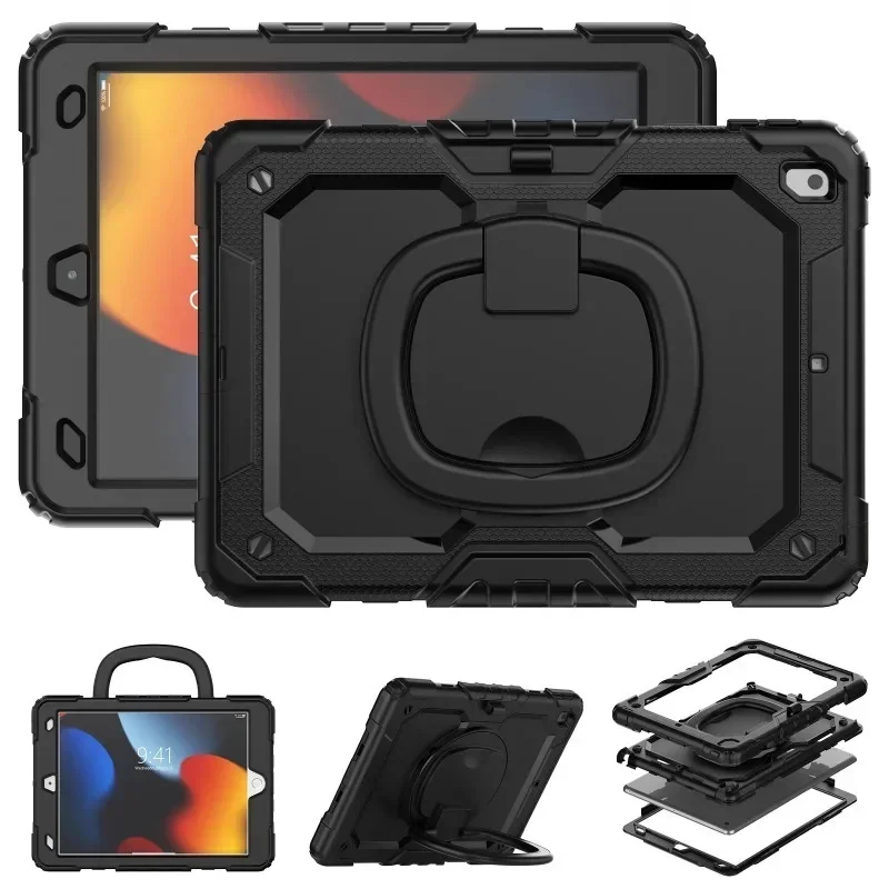 

New Kids Stand Tablet Case for IPad 11th A16 2025 Case 360 Rotation ForPro Air7 13 11 M3 12.9 10 9 8 Mini7 6 5 Shockproof Cover