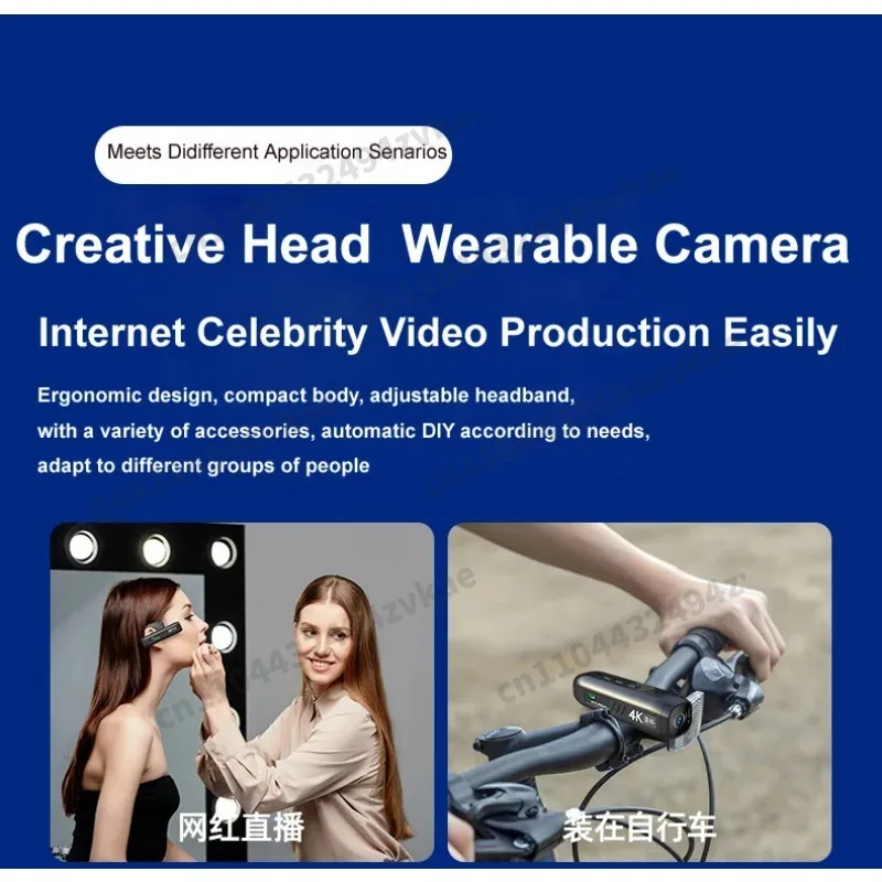 Ultra-Clear Super-Mini Head Wearable WIFI 6K Sports Camera for Outdoor Climbing Motorcycle Trafic Police patrlling With Free APP