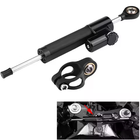 255mm Universal Motorcycle Adjustable Steering Damper Stabilizer For YAMAHA MT10 MT07 MT09 ZX6R YZF R6 CBR650R CB1000R
