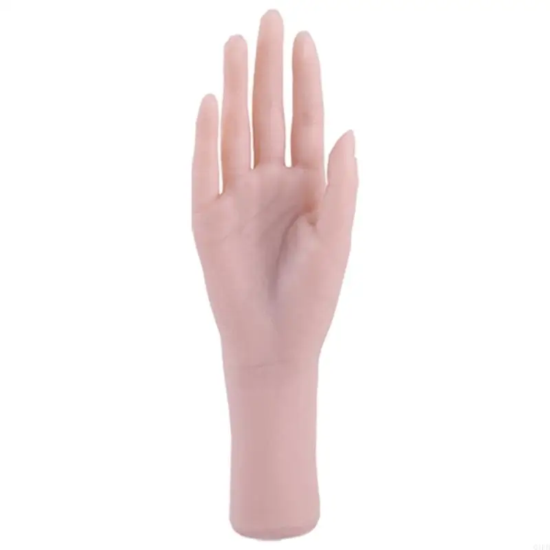 Q1FB Life Sized False Skin Hand Model Woman Tattooed Practice Hand Silicone Tattooed Practice False Hand Tattooed Supplies