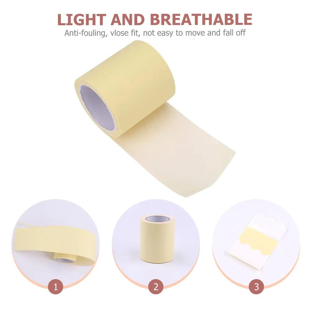 1 لفة منصات العرق المضادة للحشف تحت الإبط درع خفيفة الوزن تنفس ماصة الإبط ملصقات فستان يمكن التخلص منه درع ل