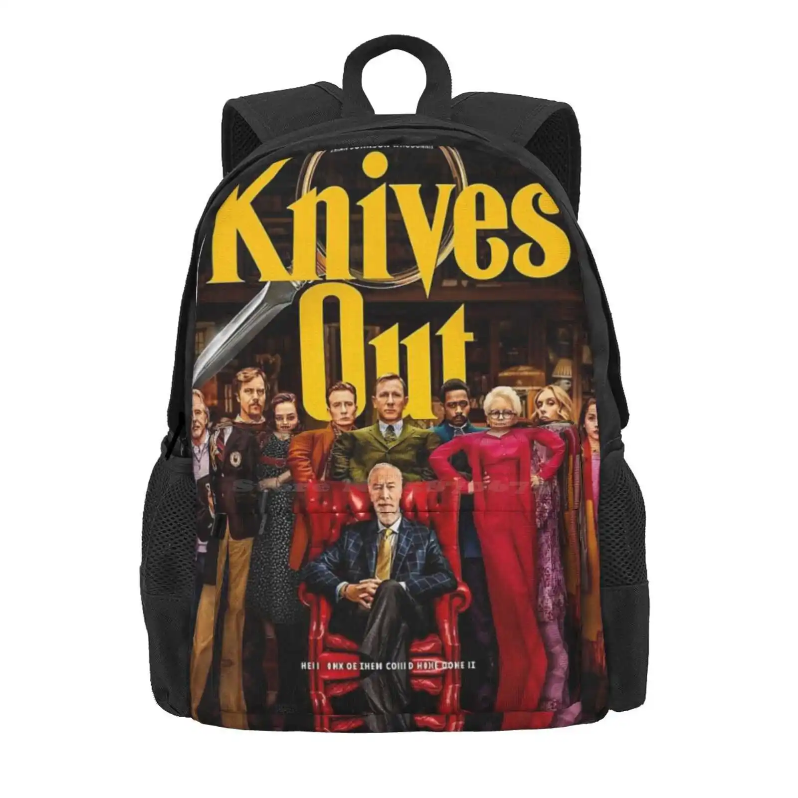 Knives Out Hot Sale Schoolbag Backpack Fashion Bags Knives Out Movie Chris Evans Film Daniel Craig Rian Johnson Comedy Ana De