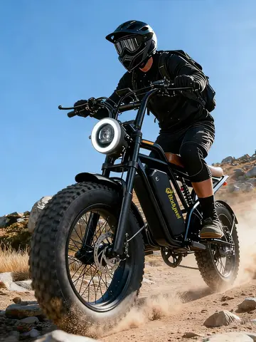 Rower elektryczny terenowy Bodywel M16 dla dorosłych, silnik 1500W, bateria 48V 15AH, grube opony, górski moped elektryczny, motocykl terenowy.