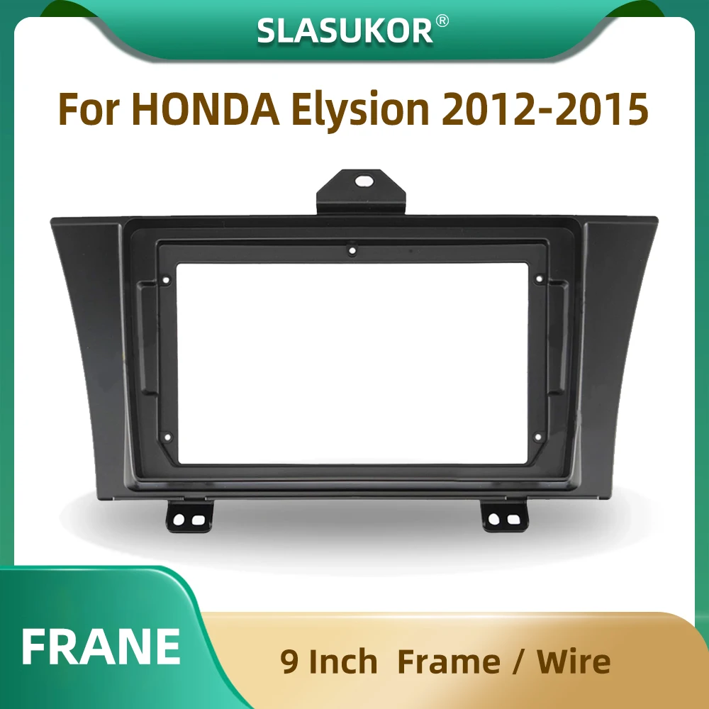 

SLASUKOR 9-дюймовый автомобильный радиоприемник для Honda Elysion 2012-2015, видеопанель, плеер, аудиорамка, комплект крепления на приборной панели, рамка, проводной костюм