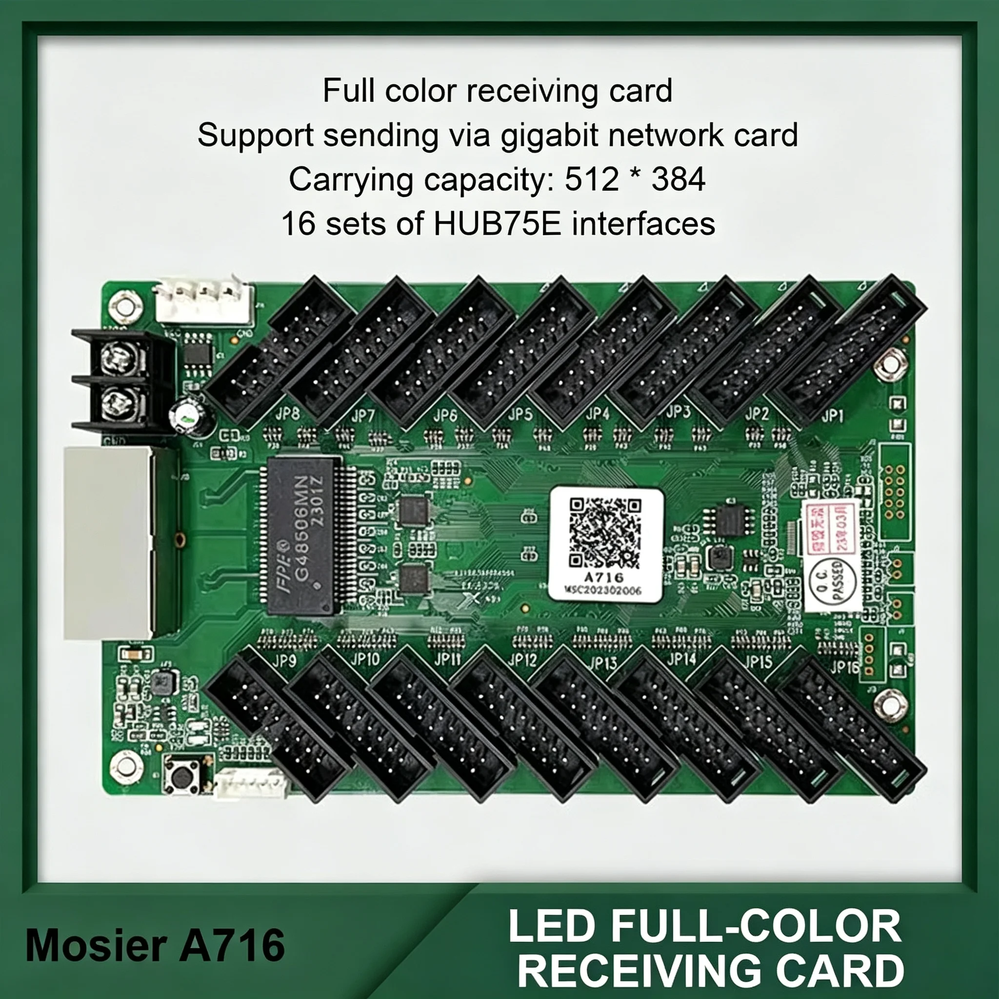 MXE A712 A716 Full Color Receiving Card Universal System Card for LED Indoor Outdoor Full Color Large Screen Display