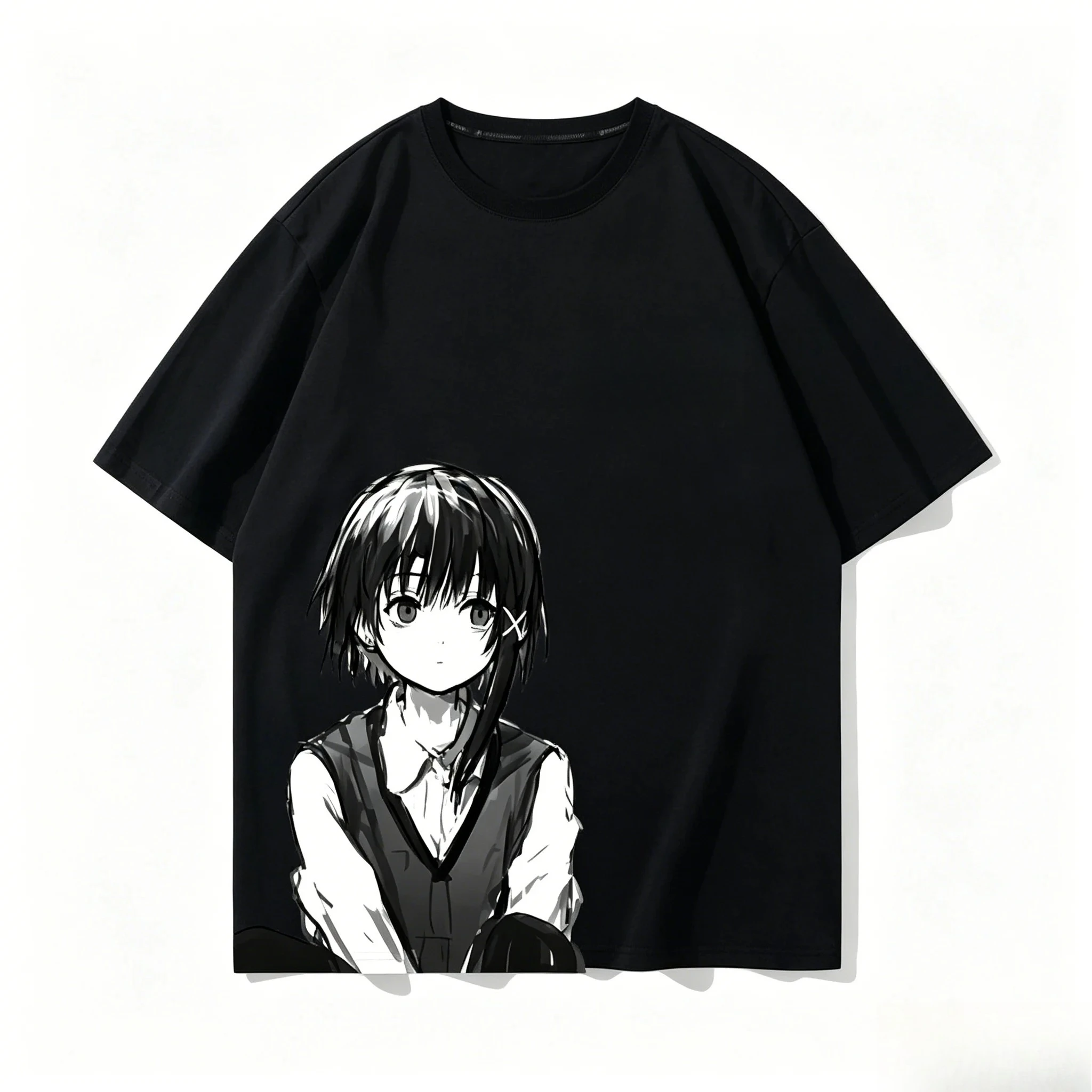 2026 Serial Experiments Lain Anime T-Shirt All Season Wear High Quality Unisex Plus Size Top Comfortable Women and Men T-shirt