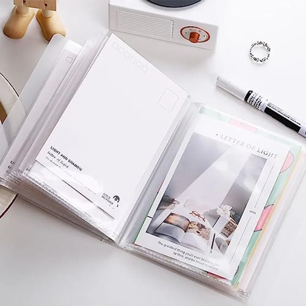 A6 Information Booklet Waterproof 4x6 Clear Photo Album With 40 Pockets & Large Capacity A6 Information Booklet