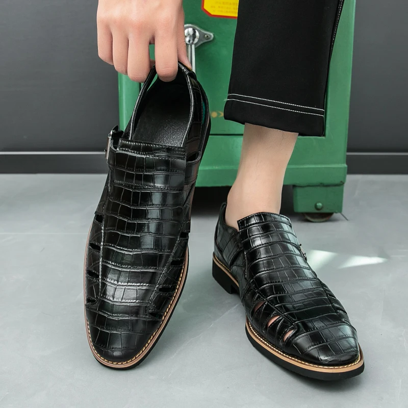 

Summer New Sandals Comfortable, Lightweight, Personalized, Handsome, Fashionable, Popular, One Step Men's Leather Shoes