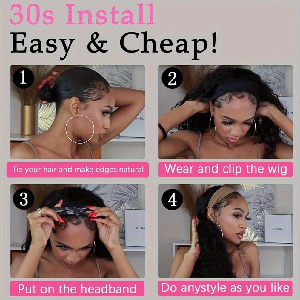 شعر مستعار عقال بدون صمغ طويل أسود الجسم موجة عقال الباروكات للنساء السود الاصطناعية الطبيعية المظهر شعر مستعار متموج مقاومة للحرارة 200%