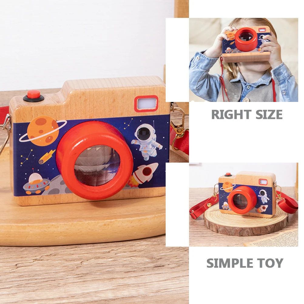 

Kids Toy Creative Camera Cameras for Kaleidoscope Model Prism Wooden Childrens Toys