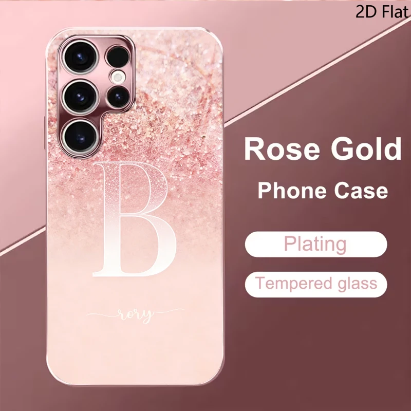 letter B For Samsung Galaxy S24 S25 S26Ultra S23 S22 S21PLUSFE A55 A54 A52 A35 A15 Phone Cover Shockproof Protective Back Cover