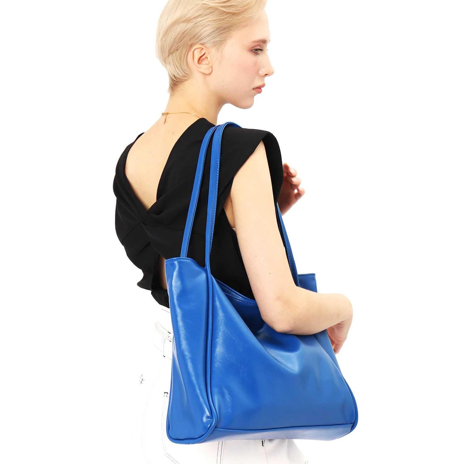 CEZIRA Luxury PU Tote in pelle vegana per donna moda borse a tracolla per lo Shopping di grande capacità borse morbide per Laptop quotidiane