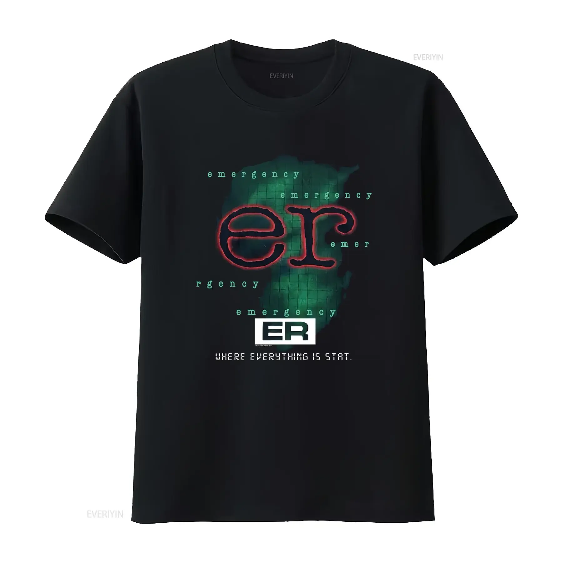 ER Emergency TV Show T Shirt Black Cotton Adult S 5XL UB408 vintage Washed Comfortable Versatile streetwear fashion graphic