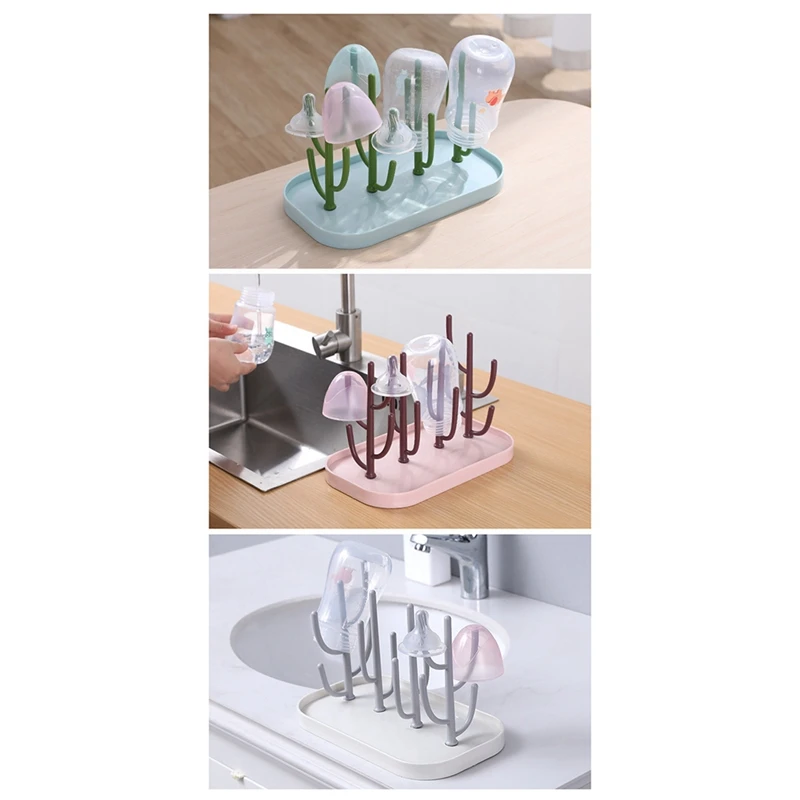 AB15-Bottle Drying Rack Baby Bottle Drain Drying Rack Baby Bottle Cleaning Dryer Drainer Storage Drying Rack