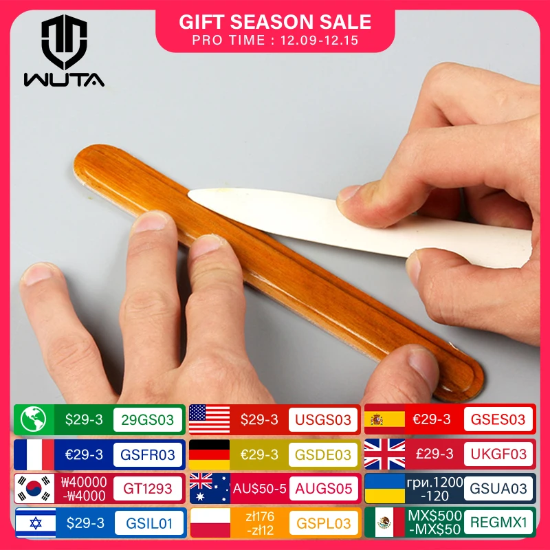 WUTA 100% OX Bone Real Cow Bone Folders Leather Tools For Scoring Folding Creasing Paper Edge Bookbinding Stain Removing Scraper