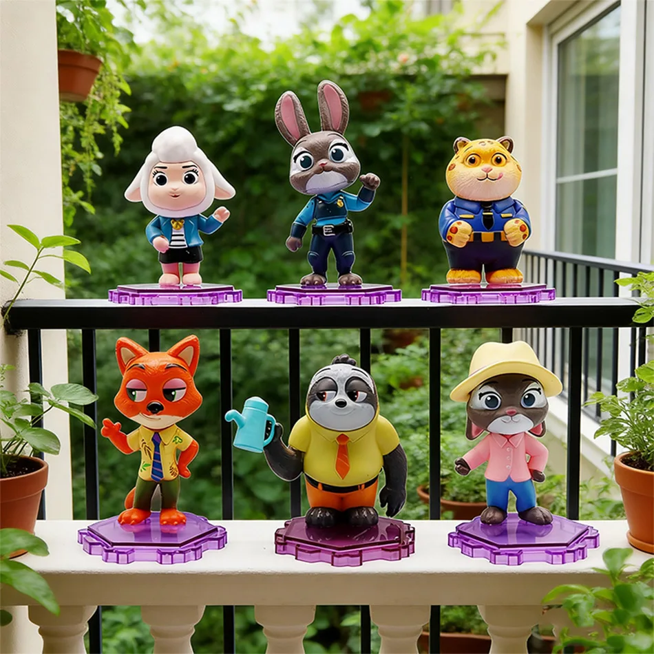 Disponibile 6 pezzi Figurine modello animale Coniglio Volpe Ornamenti Modelli da collezione Regali ideali per bambini Regalo di Capodanno