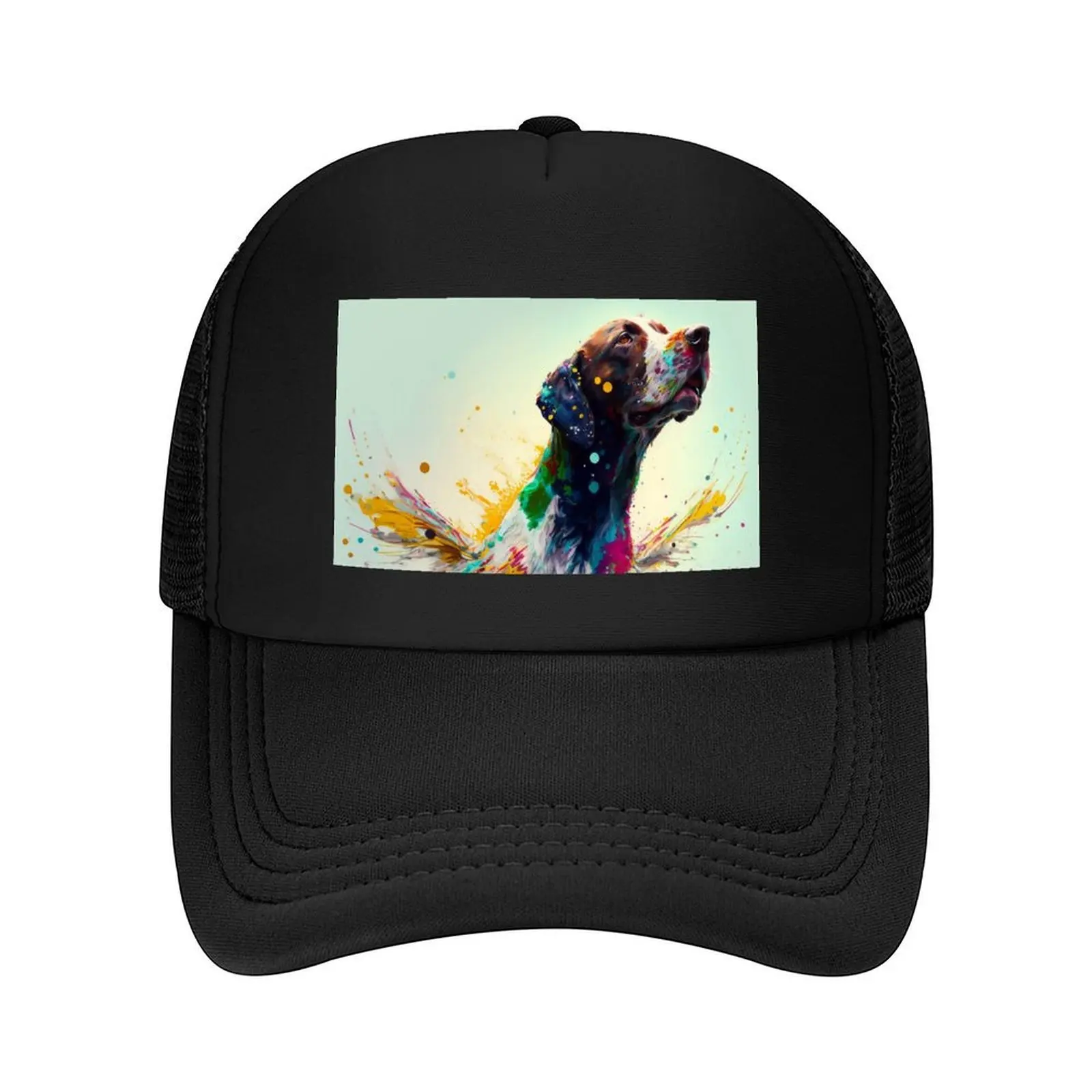 

German Pointer Dog Synesthetic Splash Painting Baseball Cap |-F-| Hat men luxury caps Golf Hat Man Elegant Women's Hats Men's
