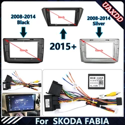 2 Din 9 Inch Car Radio Plastic Fascias Panel forSkoda Fabia 2008-2015 Dashboard Frame Installation GPS Android Multimedia PlayeR
