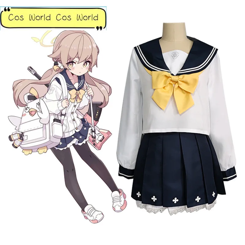 

Game Blue Archive Ajitani Hifumi Cosplay Costume Halloween Role Play Women Girls Suit Cosplay Black Sailor Skirt Lovely Clothes