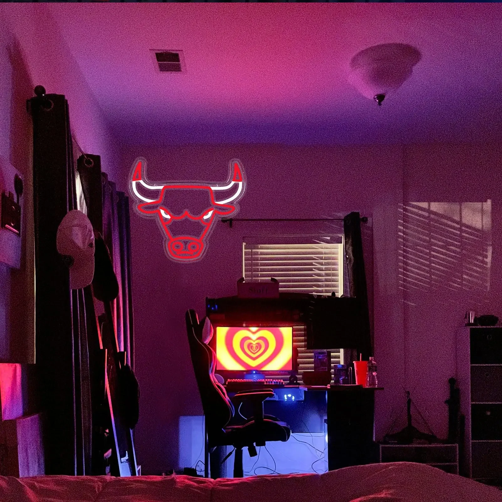 Rode Led Bulls Neon Sign Chicago Sportteam Club Pub Slaapkamer Kantoor Verjaardagsfeestje Muur Decor Cadeau Voor Chicago Fans