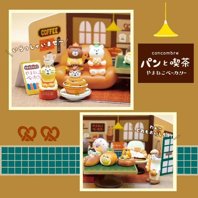 Zakka Healing Series Resin Model Food Bread Cook Cat Coffee Shop Resin Crafts Ornament Cartoon Desktop Car Decoration Gift 2025