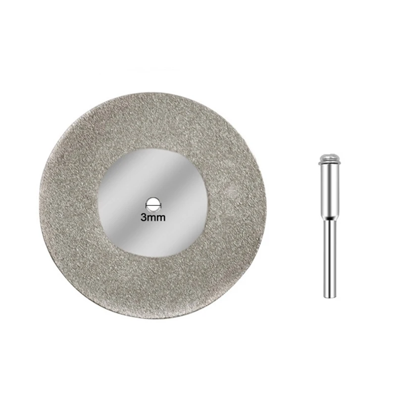 50/60mm Diamond Cutting Disc Grinding Wheel Circular with 3mm Shank Drill Bit Rotary Tool