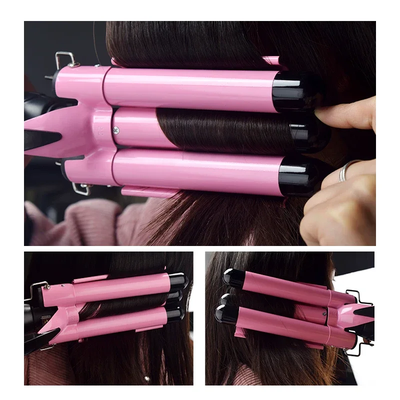 Professional Curling Iron Ceramic Triple Barrel Hair Curler Irons Hair Wave Waver Styling Tools Hair Styler Wand For Women