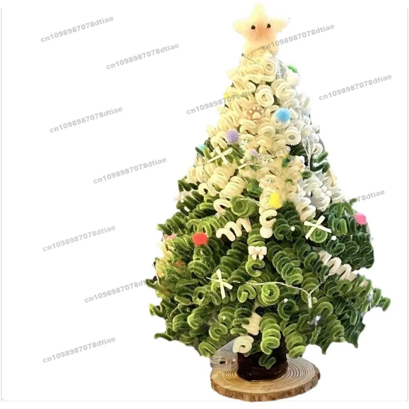 

DIY Christmas Tree Creative Handmade Twist Stick Christmas Decoration Desktop Ornament Material Package