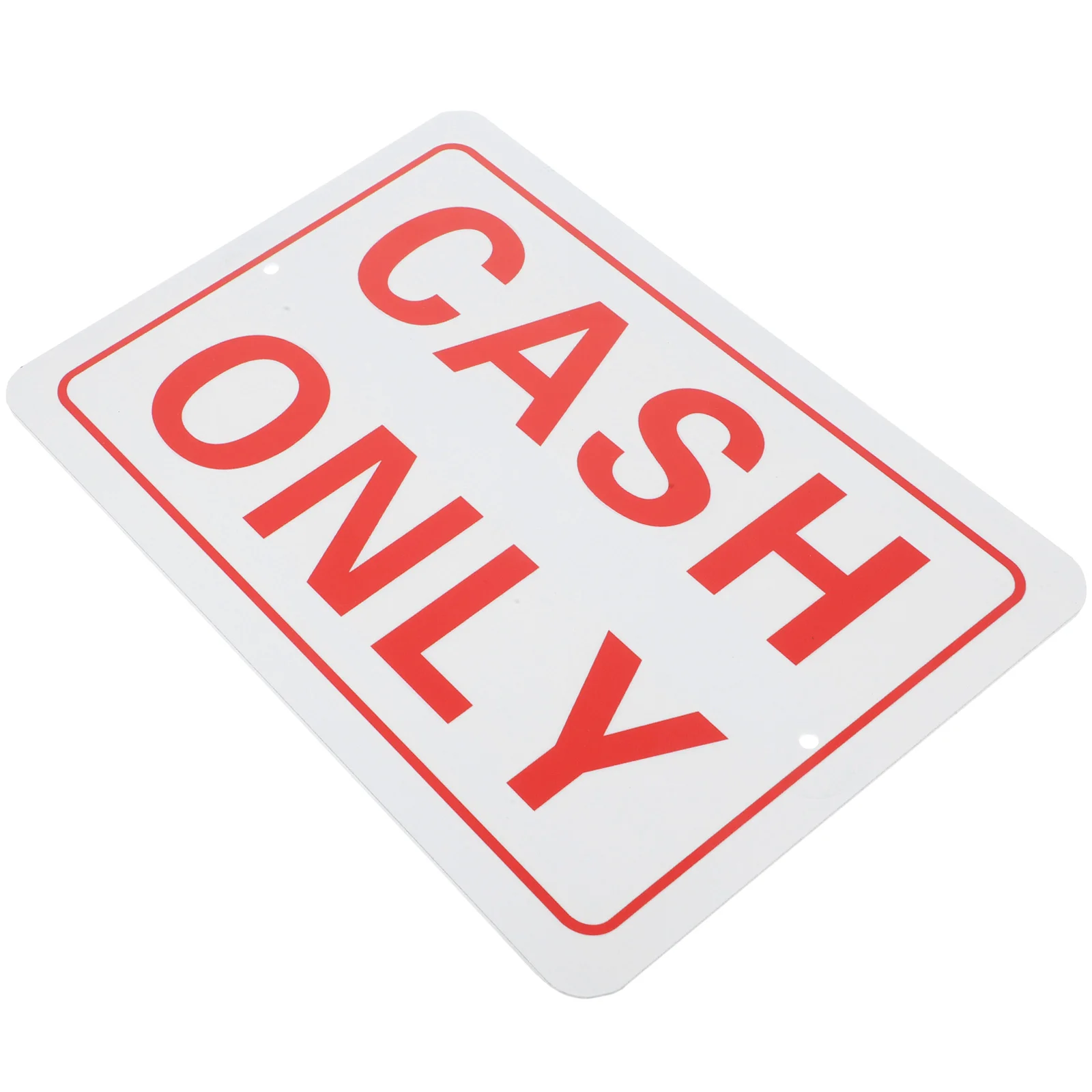 

Cash Sign Accepted Cashier for Store Metal Only Shop Pvc Office No Credit Card Signs