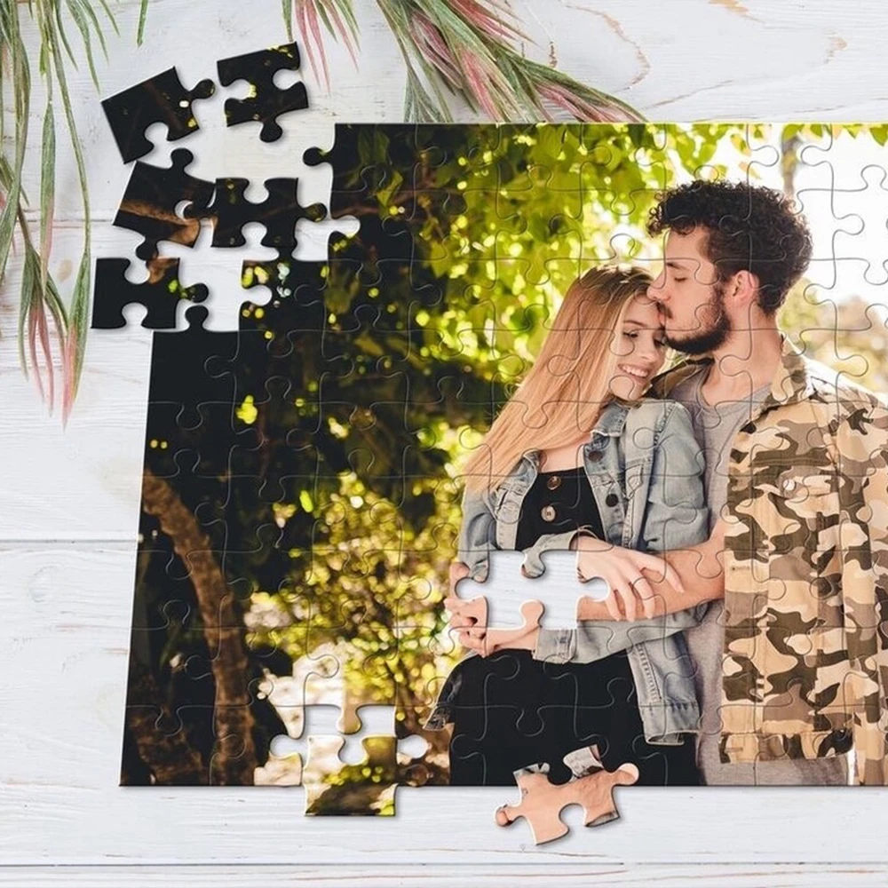 35/150/300/500/1000pcs cool couple family Custom Poster Custom Photo Custom  Portrait Puzzles Jigsaw puzzle