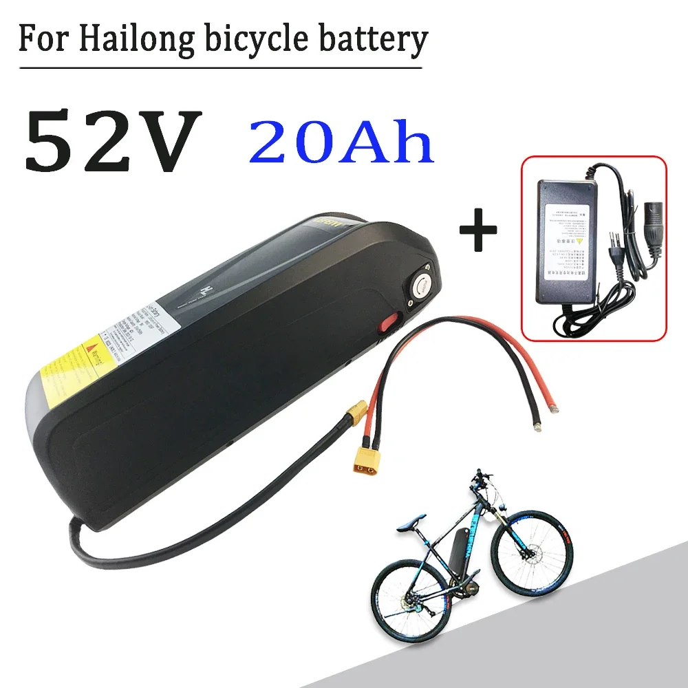 For Hailong Electric Bicycle Battery 52V 20Ah  With BMS For 350W 500W 750W 1000W Motor BBS02 BBS03 BBSHD