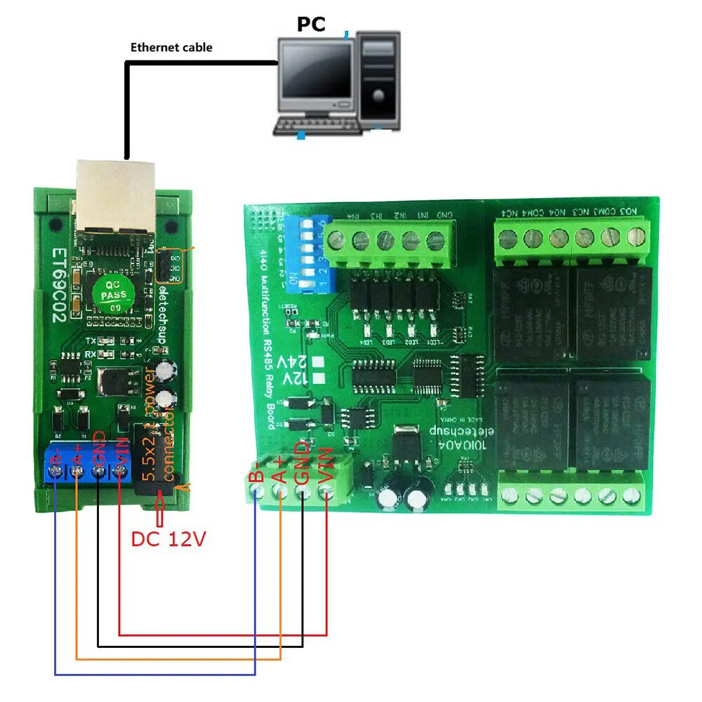 Modulo MQTT Modbus RTU rete Ethernet IP RJ45 a RS485 convertitore Bus per modulo Server Client TCP Modbus RTU Master Slave