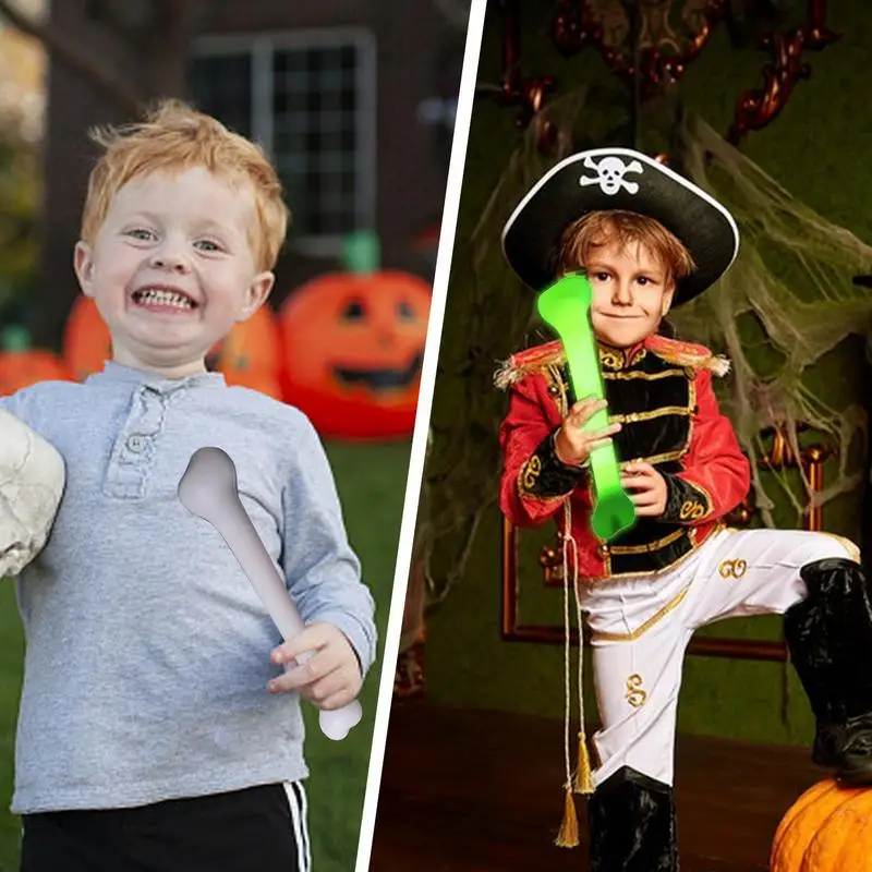 Party Light Sticks Lightstick Glow Stick Bone Shape Halloween Glowing Halloween Glowing Skeleton Party Light Sticks Dance Floor