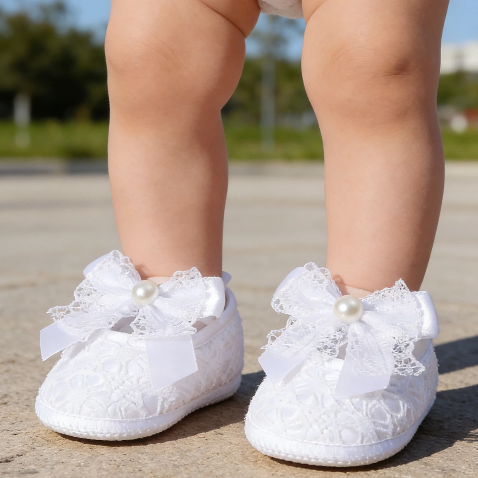 0-12months Baby Girl Baby Casual Shoes Lace Bow Decor infant girls First Walking Shoes for Party Festival Slip-on Flats Shoes