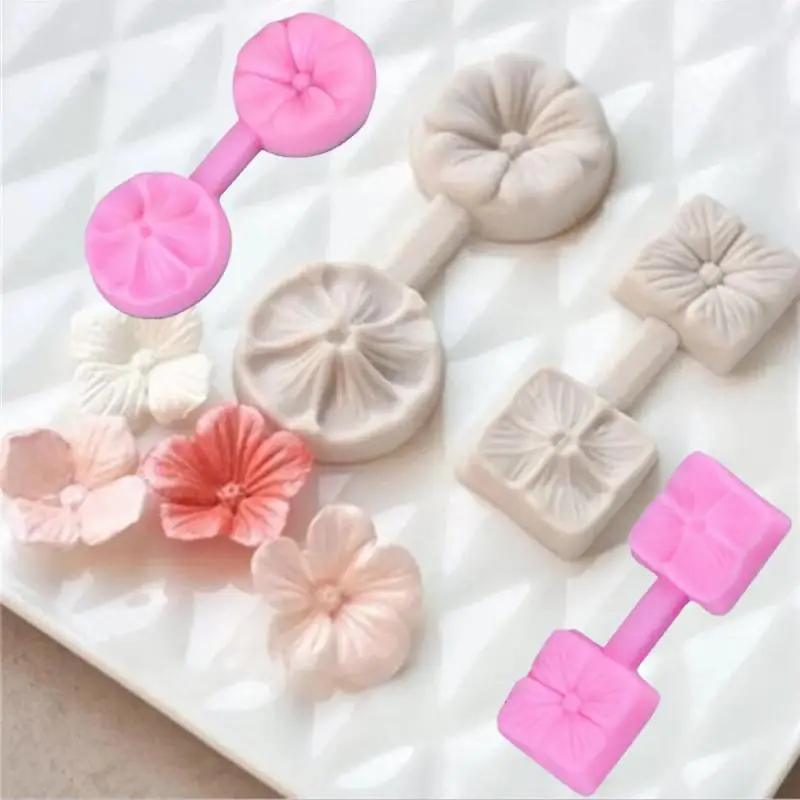 3D Five Petals Flower Silicone Mold Fondant Cake Decorating Tools Chocolate Candy Baking Moulds Reposteria Kitchen Accessories