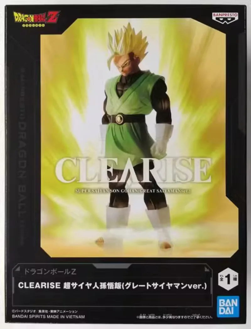 Bandai Original Banpresto Anime Dragon Ball Z CLEARISE Super Saiyan Son Gohan Figure Action Model Collectible Toys