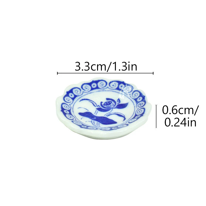 Jouets pour maison de poupée, Mini assiettes alimentaires de Style chinois, assiettes à manger de Simulation, accessoires de cuisine, accessoires de jeu de Simulation, 5 pièces/ensemble