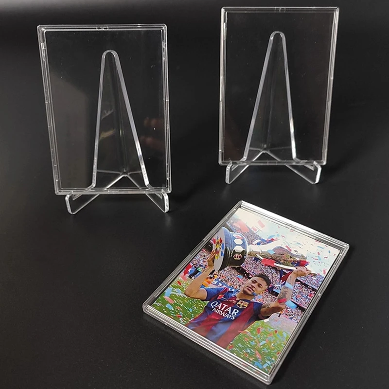20 Pcs Bulk Clear Card Brick Set, Shatter-Resistant Clamshell Card Cases for Trading Card Storage, Display & Safe Transport TMZ
