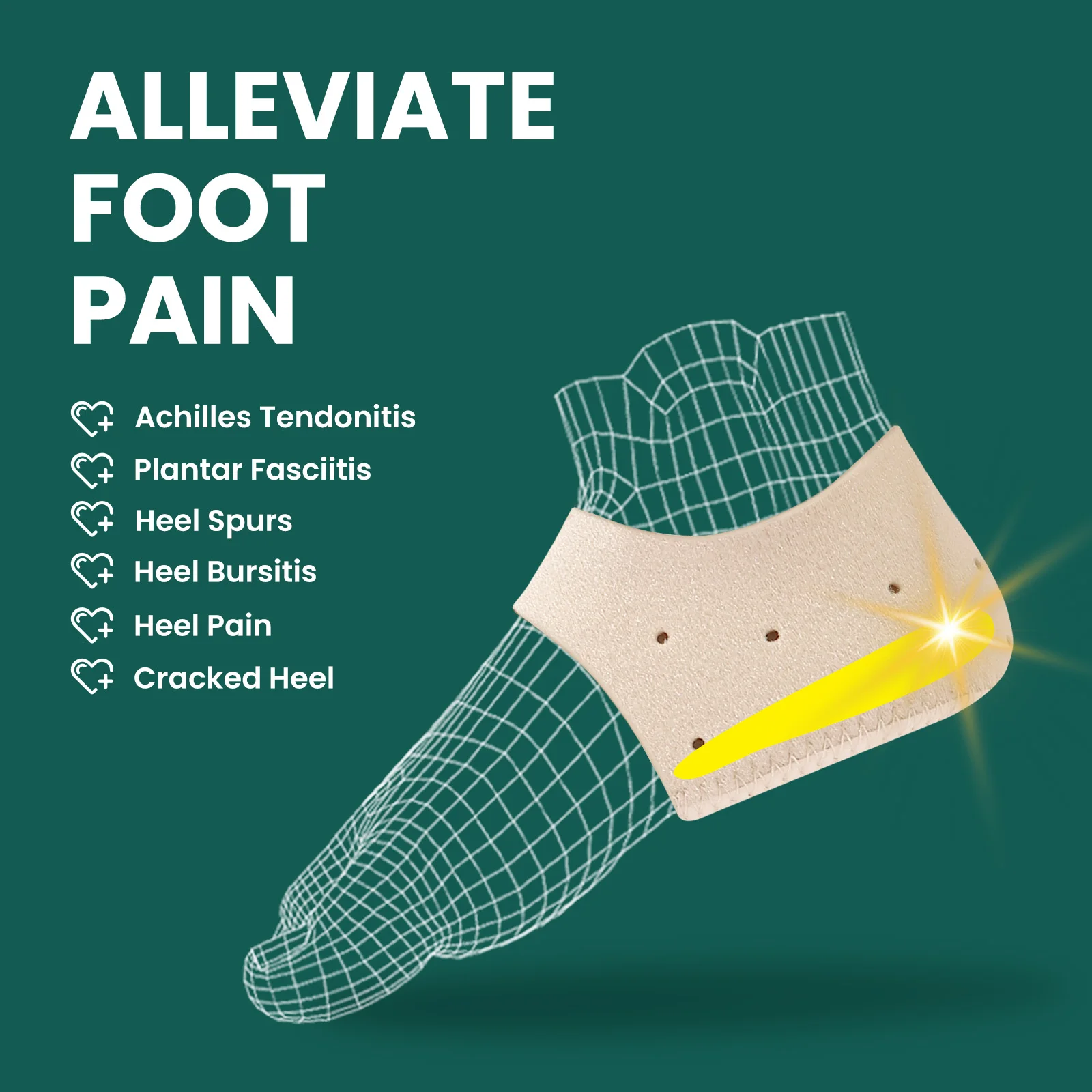 2/4/6Pcs Beige Ferse Schutz Pad Plantarfasziitis Ferse Schutz Fersen Spur Schmerzen Trockenen rissigen Fuß Ferse Unterstützung Kissen Einsatz